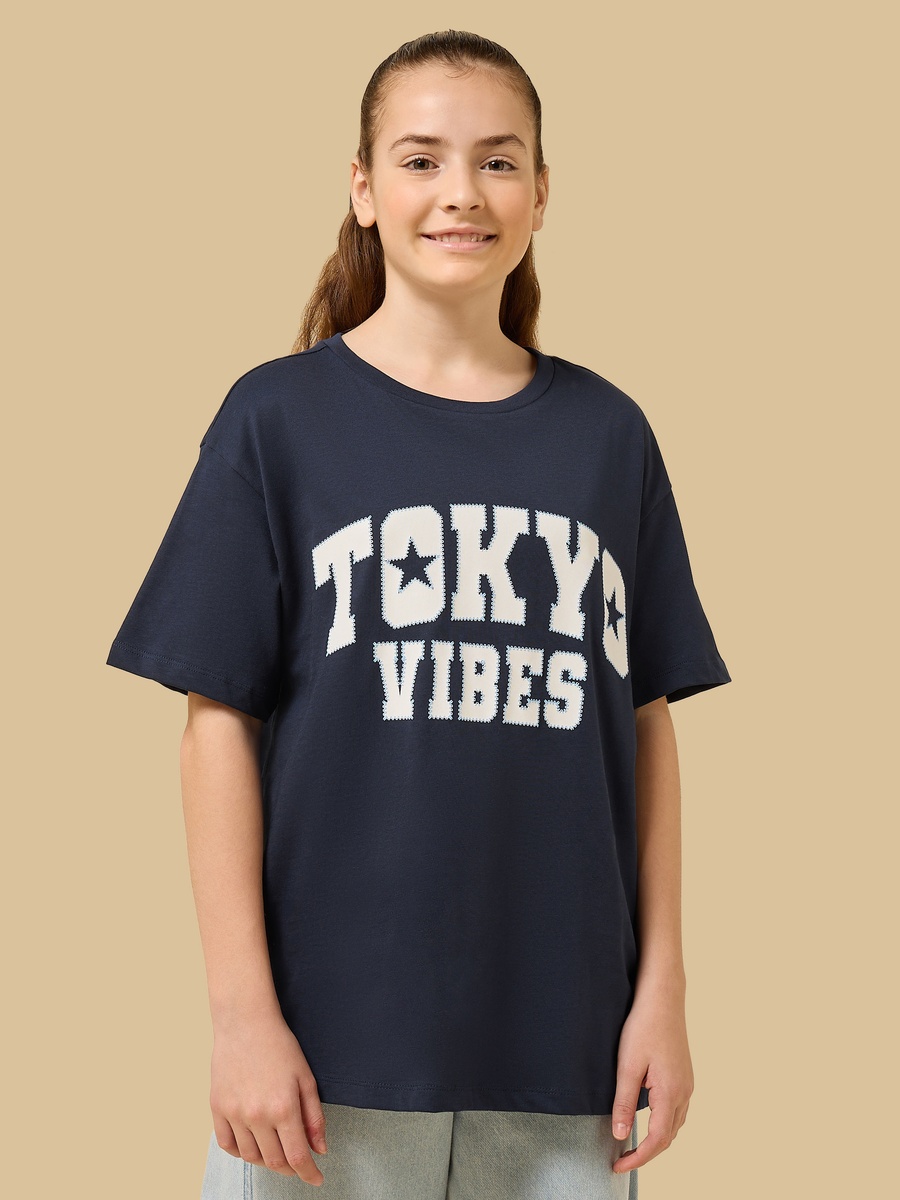 Tokyo Print Oversized Cotton T-Shirt