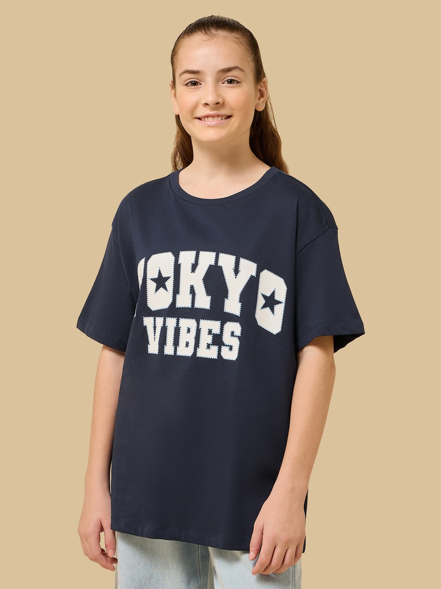 Tokyo Print Oversized Cotton T-Shirt