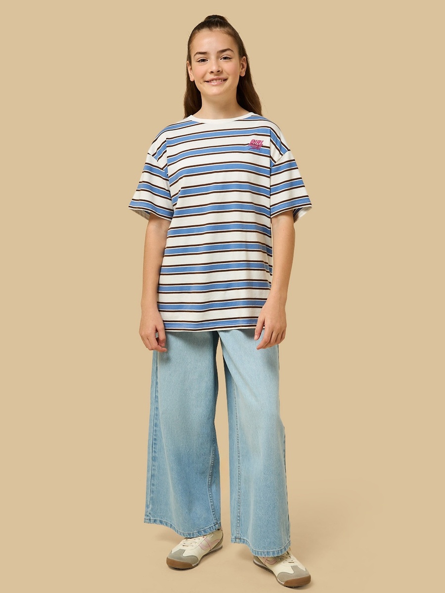 Striped Oversized Cotton T-Shirt