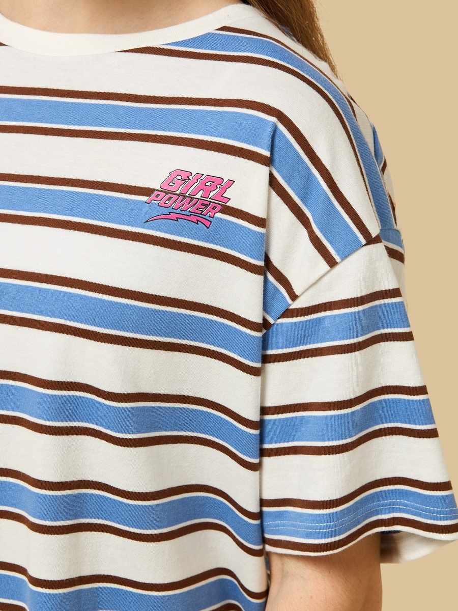 Striped Oversized Cotton T-Shirt