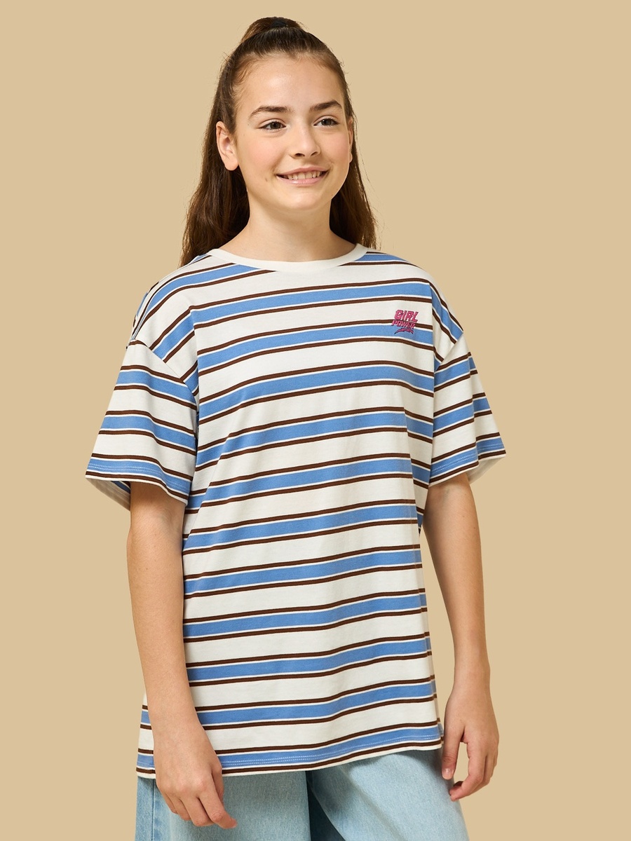 Striped Oversized Cotton T-Shirt