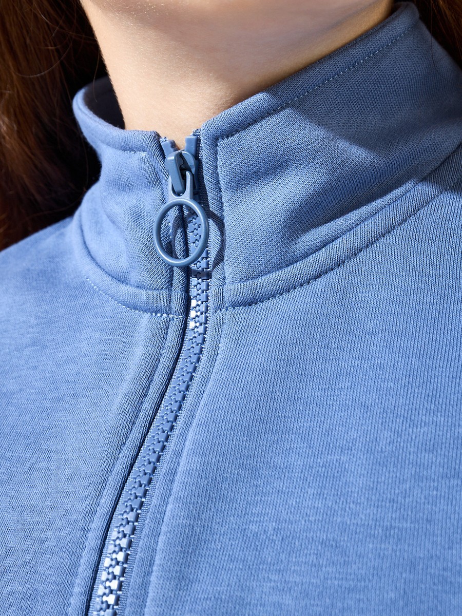 Star Applique Half Zip Sweatshirt
