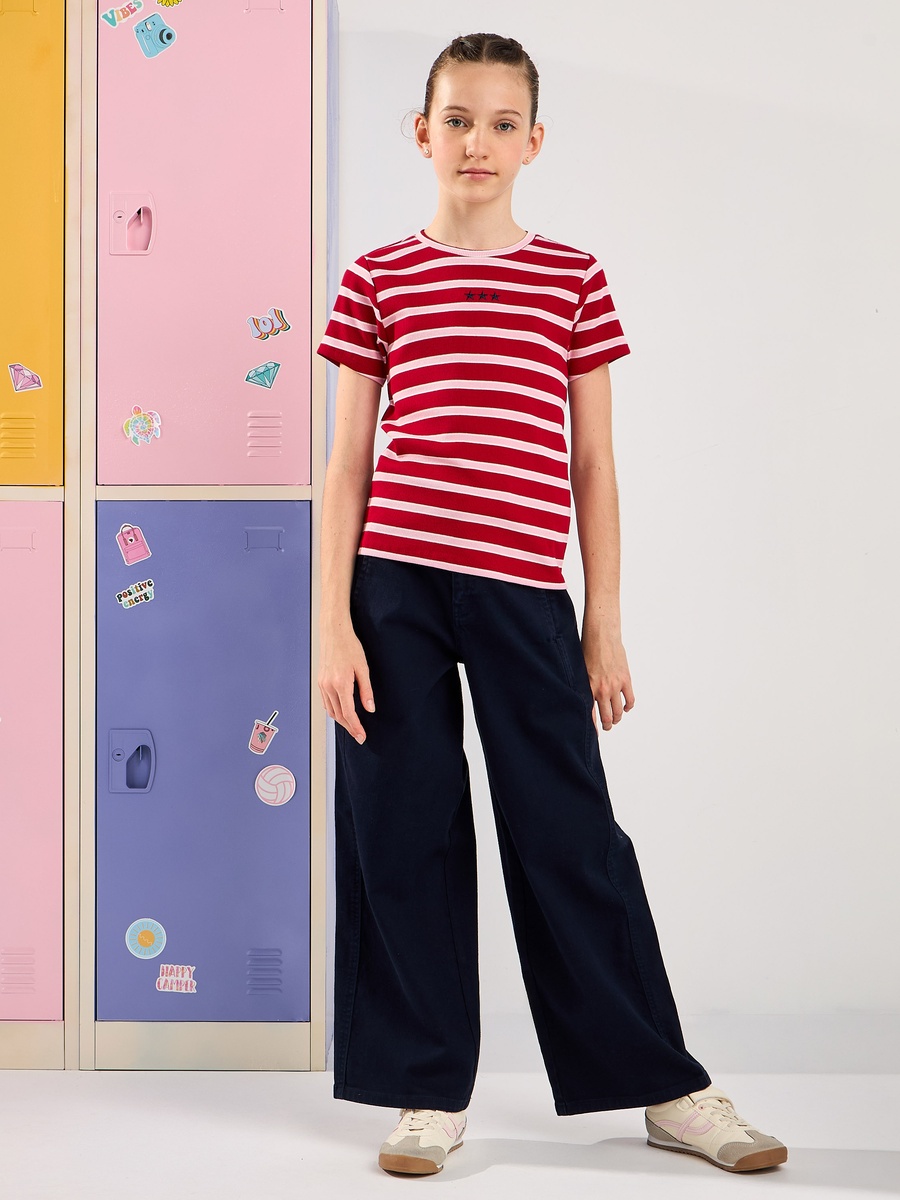 Striped Ribbed T-Shirt