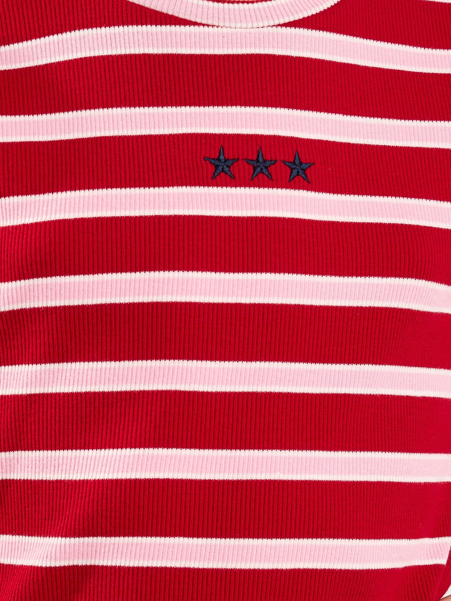Striped Ribbed T-Shirt