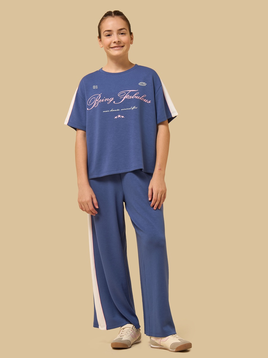 Slogan Print Modal Boxy T-Shirt