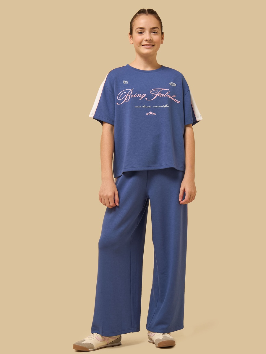 Slogan Print Modal Boxy T-Shirt