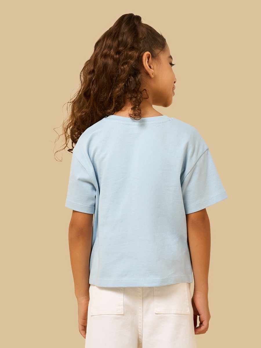 Graphic Print Cotton Boxy T-Shirt
