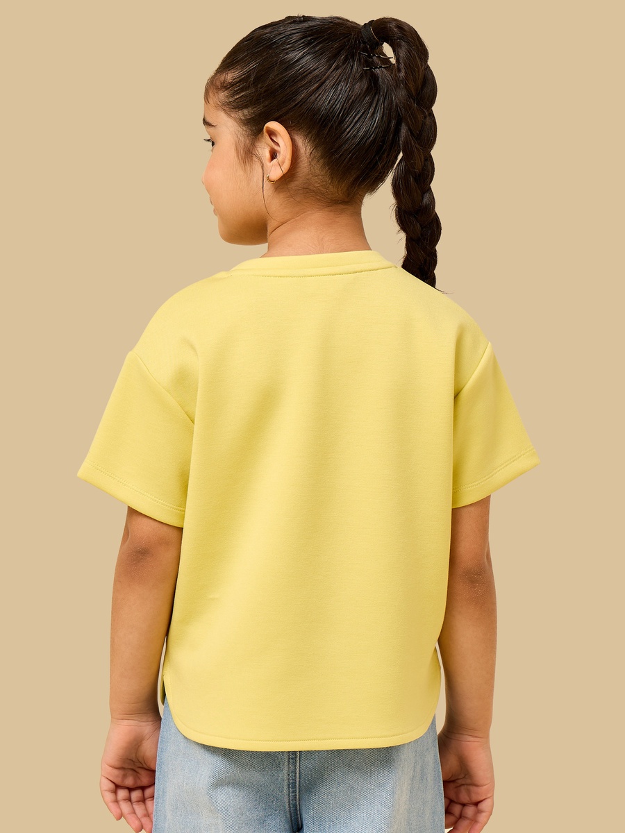 Puppy Applique Drop Shoulder T-Shirt
