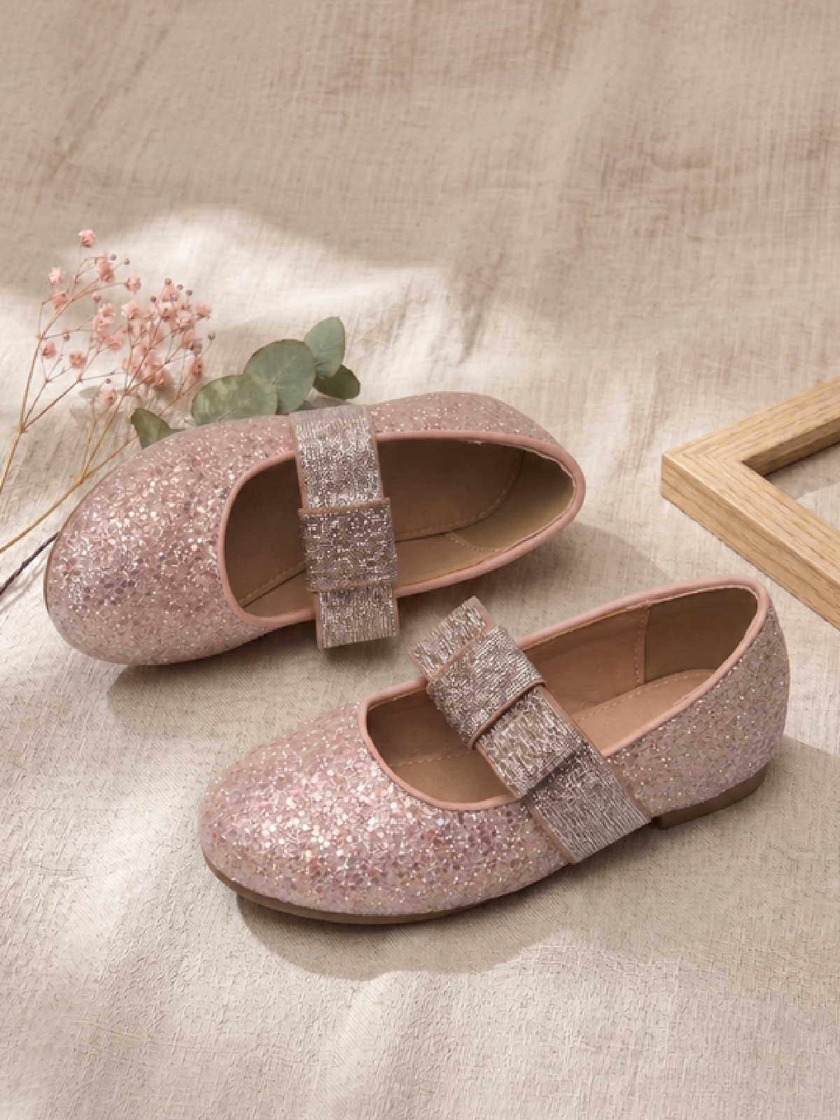 Pink Glitter Mary Jane Flats