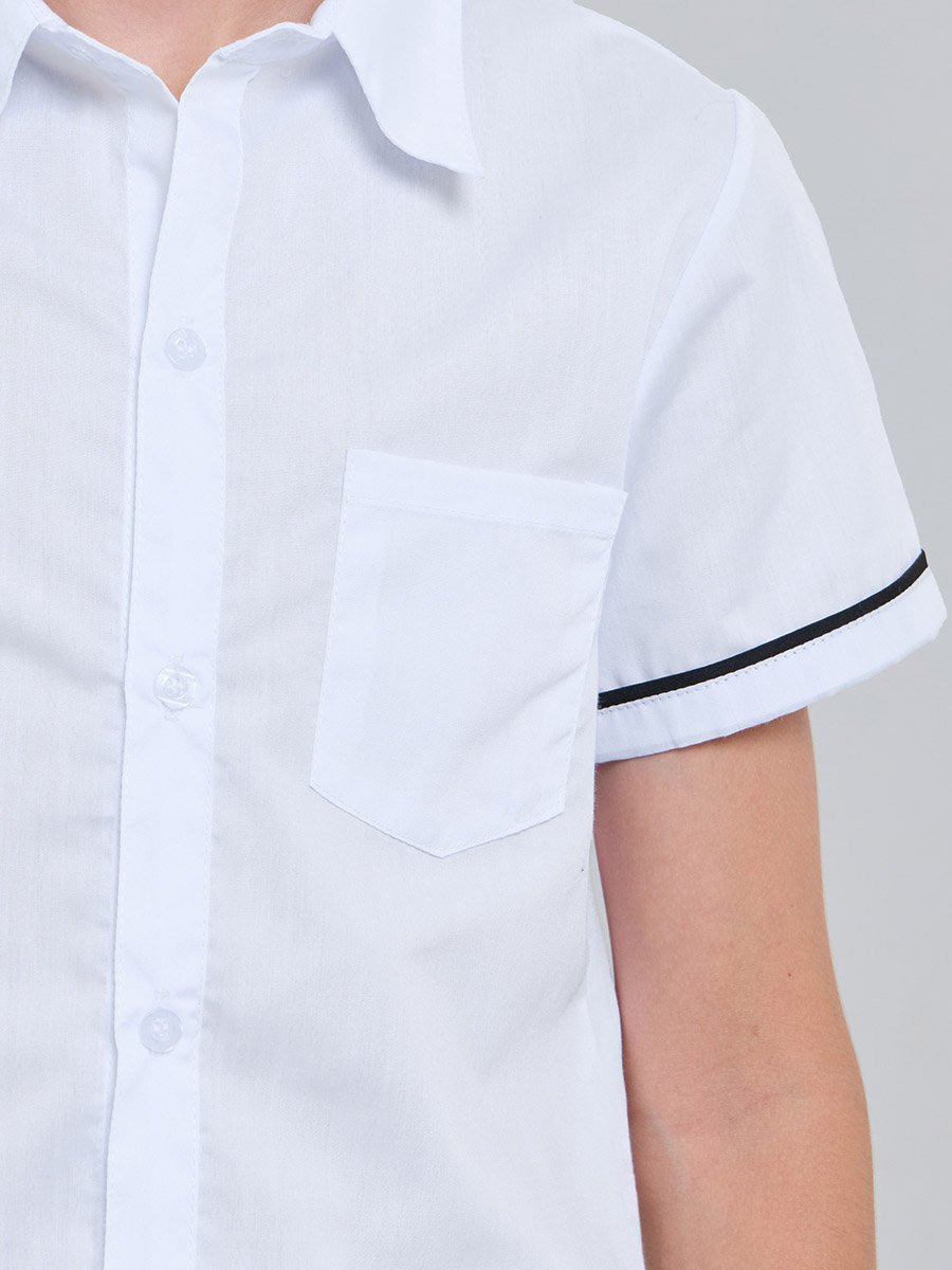 Teen Boys Short Sleeve Shirt with Piping Detail