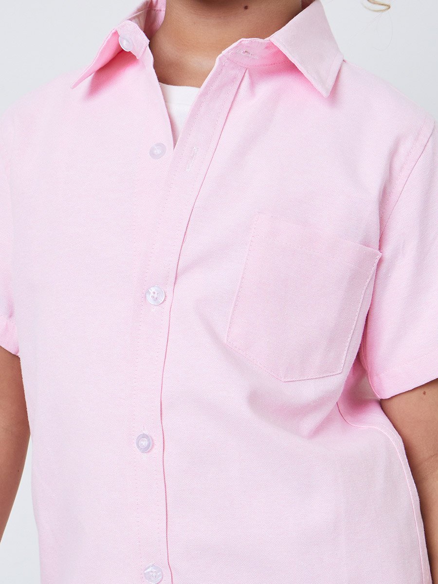 Teen Girls Short Sleeve Cotton Shirt
