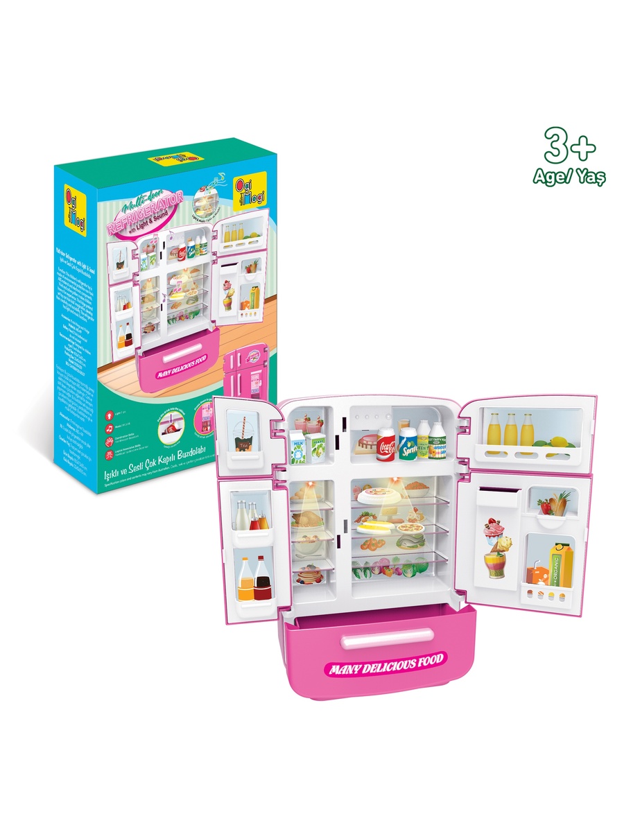 Refrigerator Multidoor Playset with Light and Sound