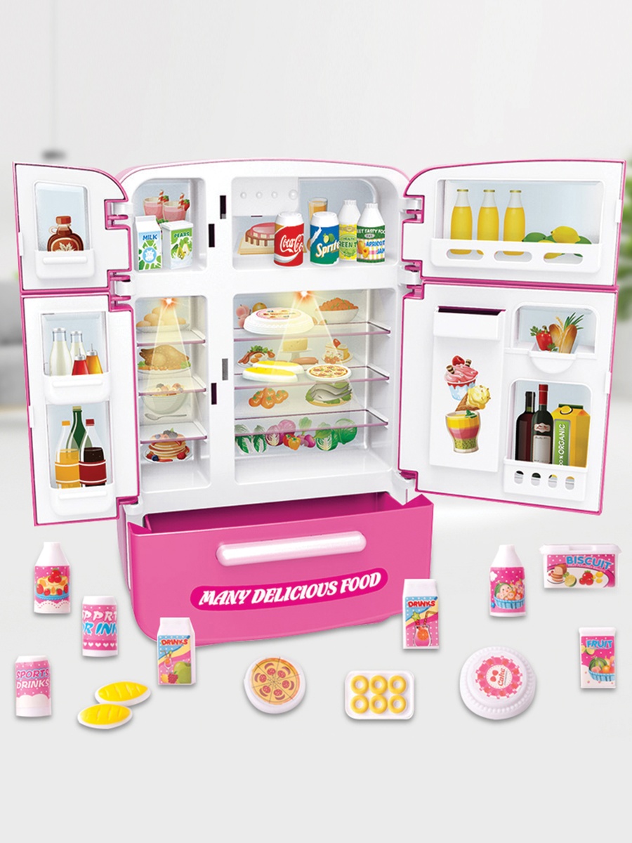 Refrigerator Multidoor Playset with Light and Sound