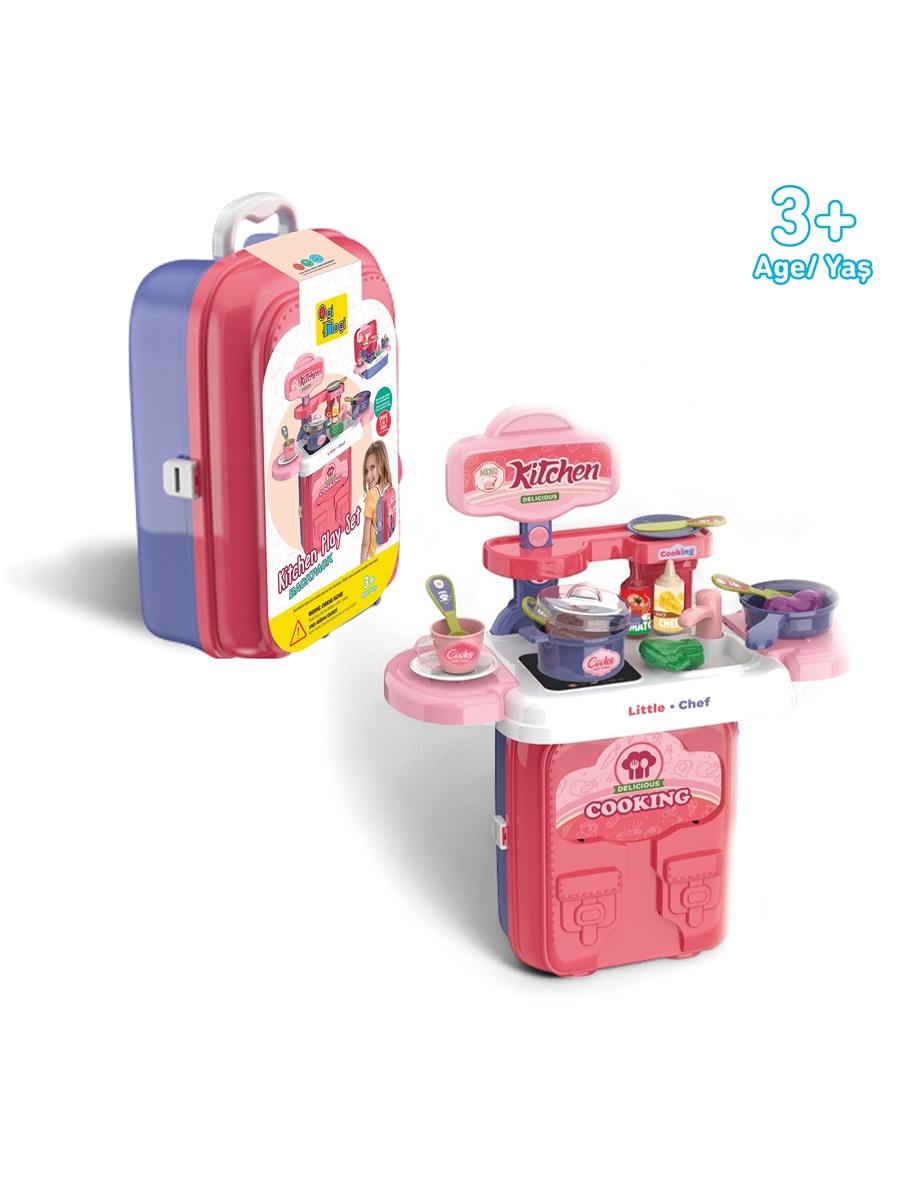 Kitchen Play Set for Kids with Carry Case