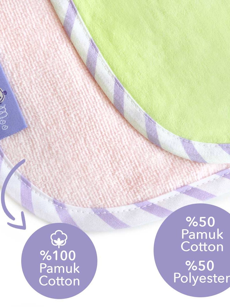 2-Piece Chancin Rabbit and Cacha Frog Baby Muslin Bibs