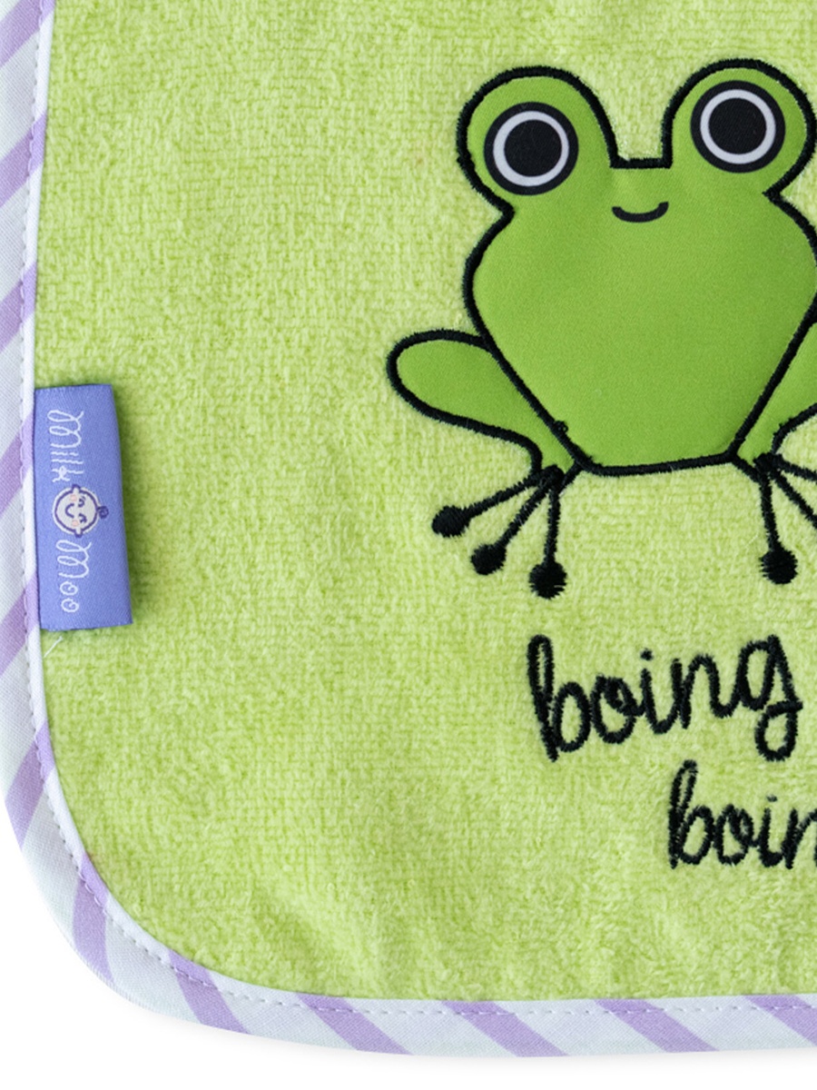 2-Piece Chancin Rabbit and Cacha Frog Baby Muslin Bibs