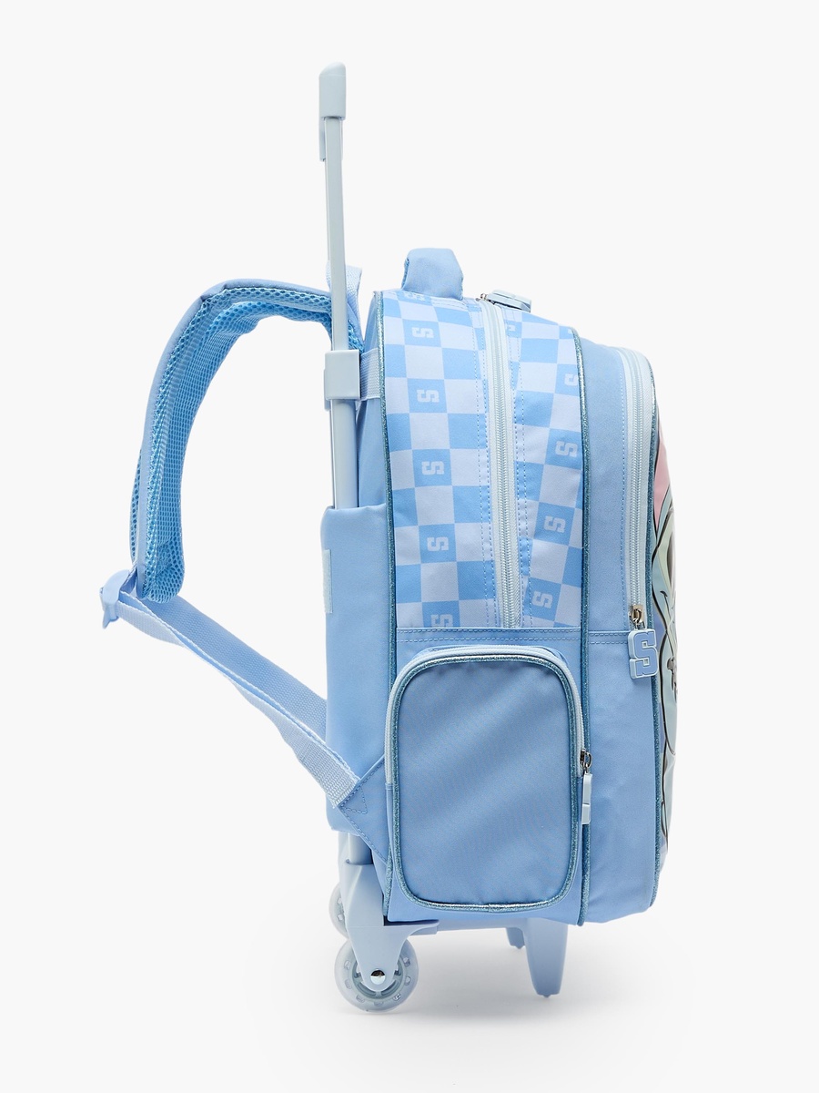 Stitch Print 3-Piece School Trolley Bag Set with Lunch Bag - 16 inches