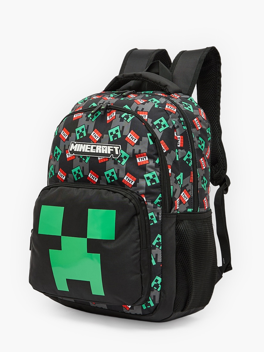 Microsoft Mojang Studios Printed Backpack with Laptop Compartment - 17 inches