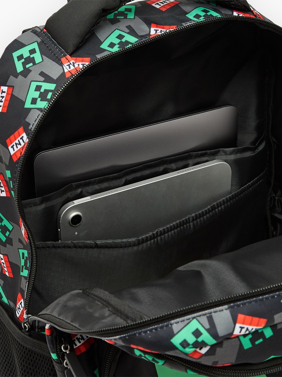 Microsoft Mojang Studios Printed Backpack with Laptop Compartment - 17 inches