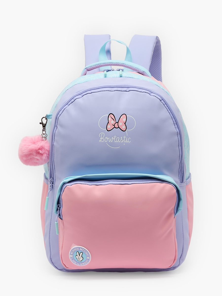Minnie Mouse Print Backpack with Padded Straps