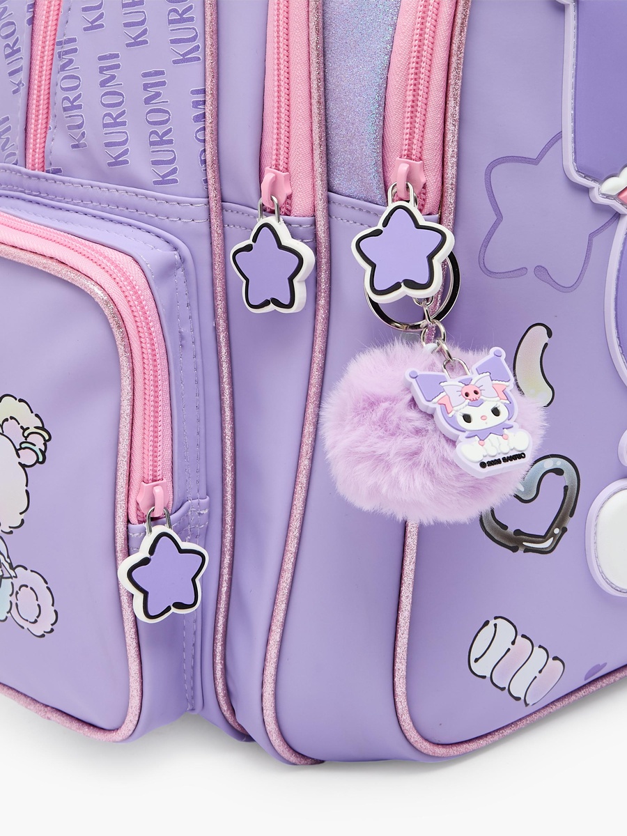 Kuromi Print Backpack with Adjustable Shoulder Straps - 16 inches