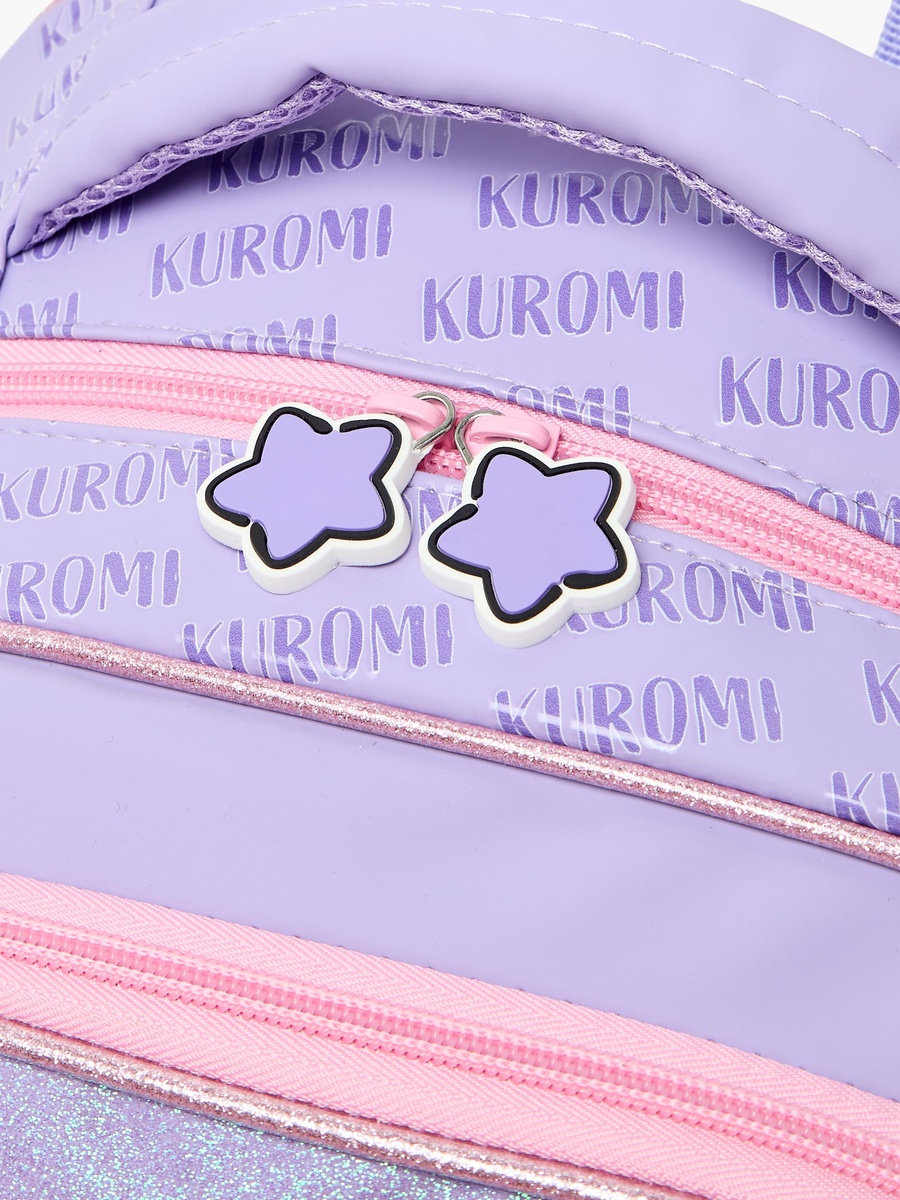 Kuromi Print Backpack with Adjustable Shoulder Straps - 16 inches