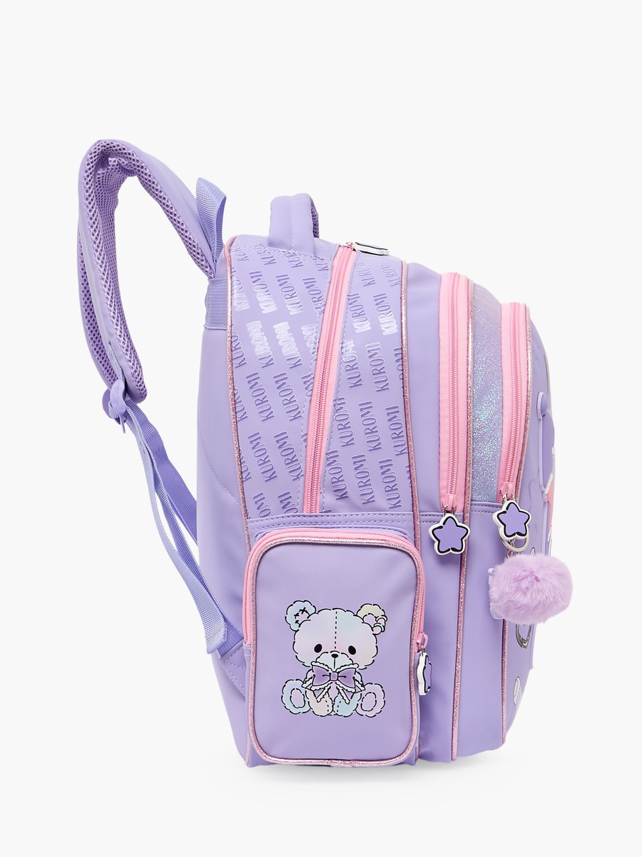 Kuromi Print Backpack with Adjustable Shoulder Straps - 16 inches