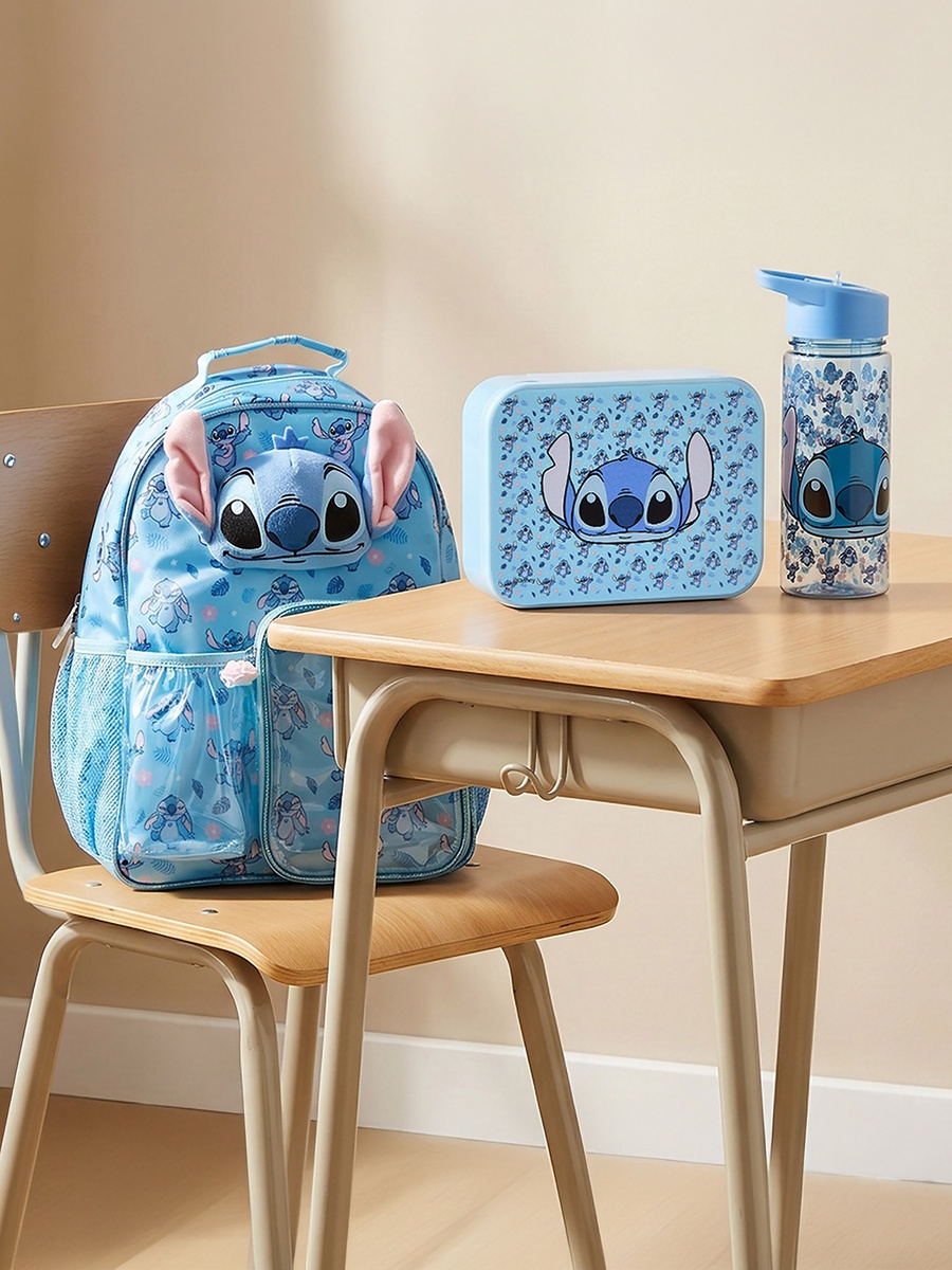 Stitch 3-Piece School Backpack Set with Lunch Box - 14 inches