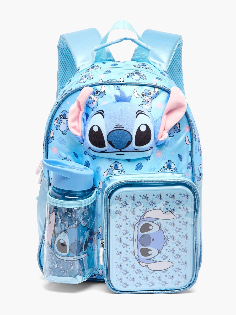 Stitch 3-Piece School Backpack Set with Lunch Box - 14 inches