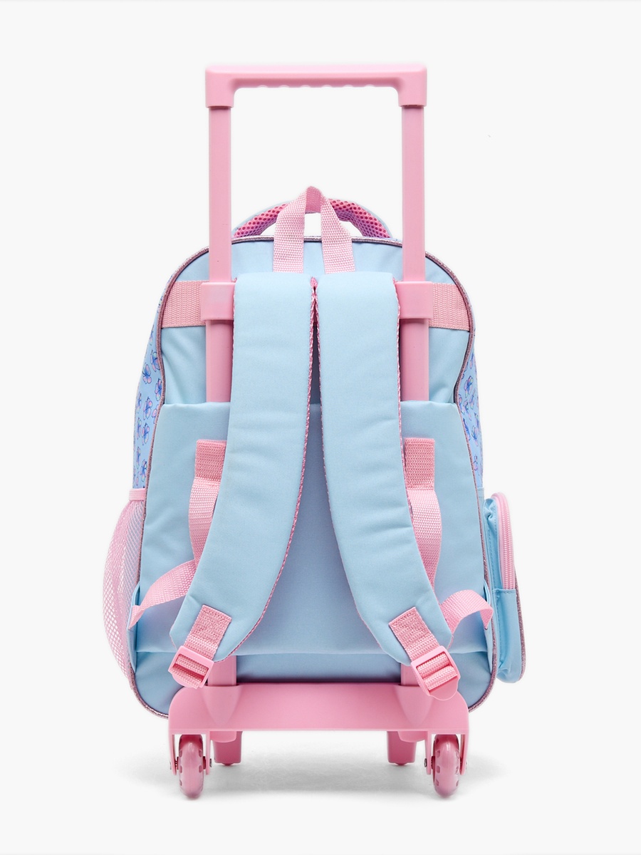 Stitch Print 5-Piece School Trolley Bag Set with Lunch Bag - 16 inches