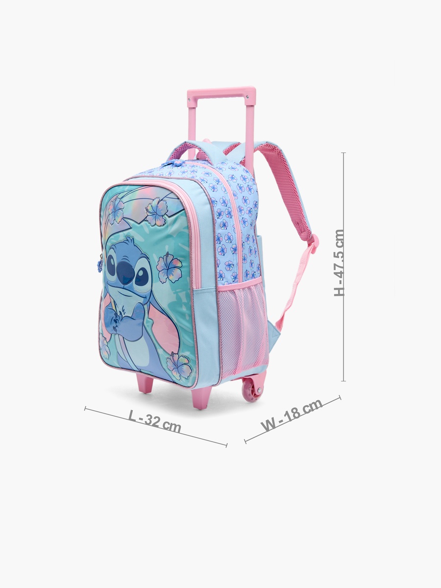 Stitch Print 5-Piece School Trolley Bag Set with Lunch Bag - 16 inches