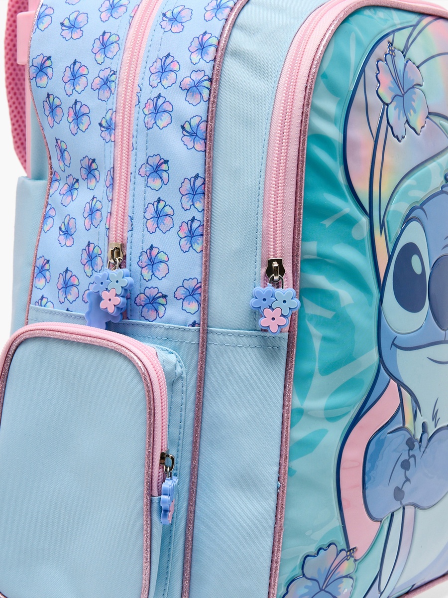 Stitch Print 5-Piece School Trolley Bag Set with Lunch Bag - 16 inches