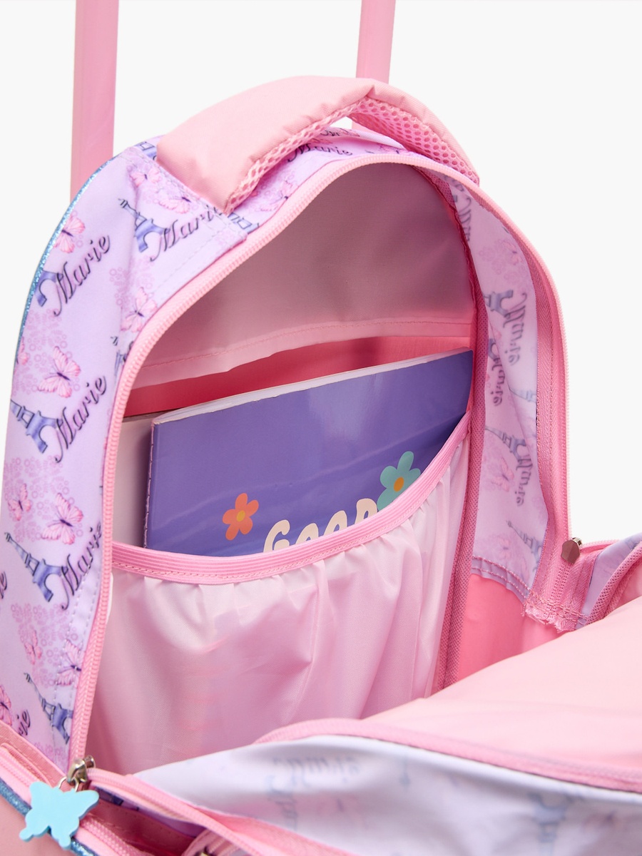 Marie Print 5-Piece School Trolley Bag Set with Lunch Bag - 16 inches