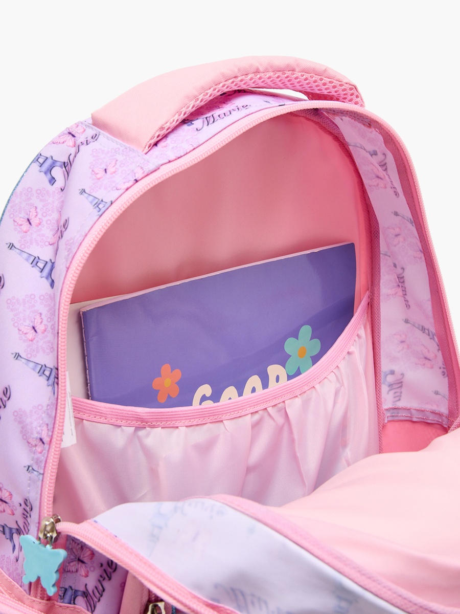 Marie Print 5-Piece School Backpack Set with Lunch Bag - 16 inches