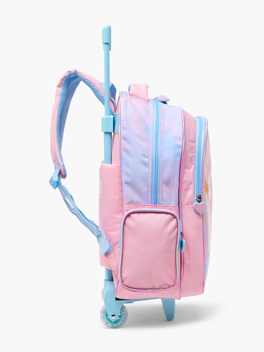 Swan Print 5-Piece School Trolley Bag Set with Lunch Bag - 16 inches