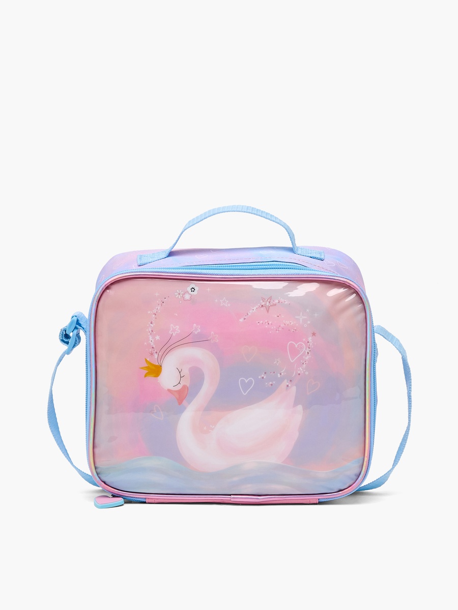 Swan Print 5-Piece School Trolley Bag Set with Lunch Bag - 16 inches