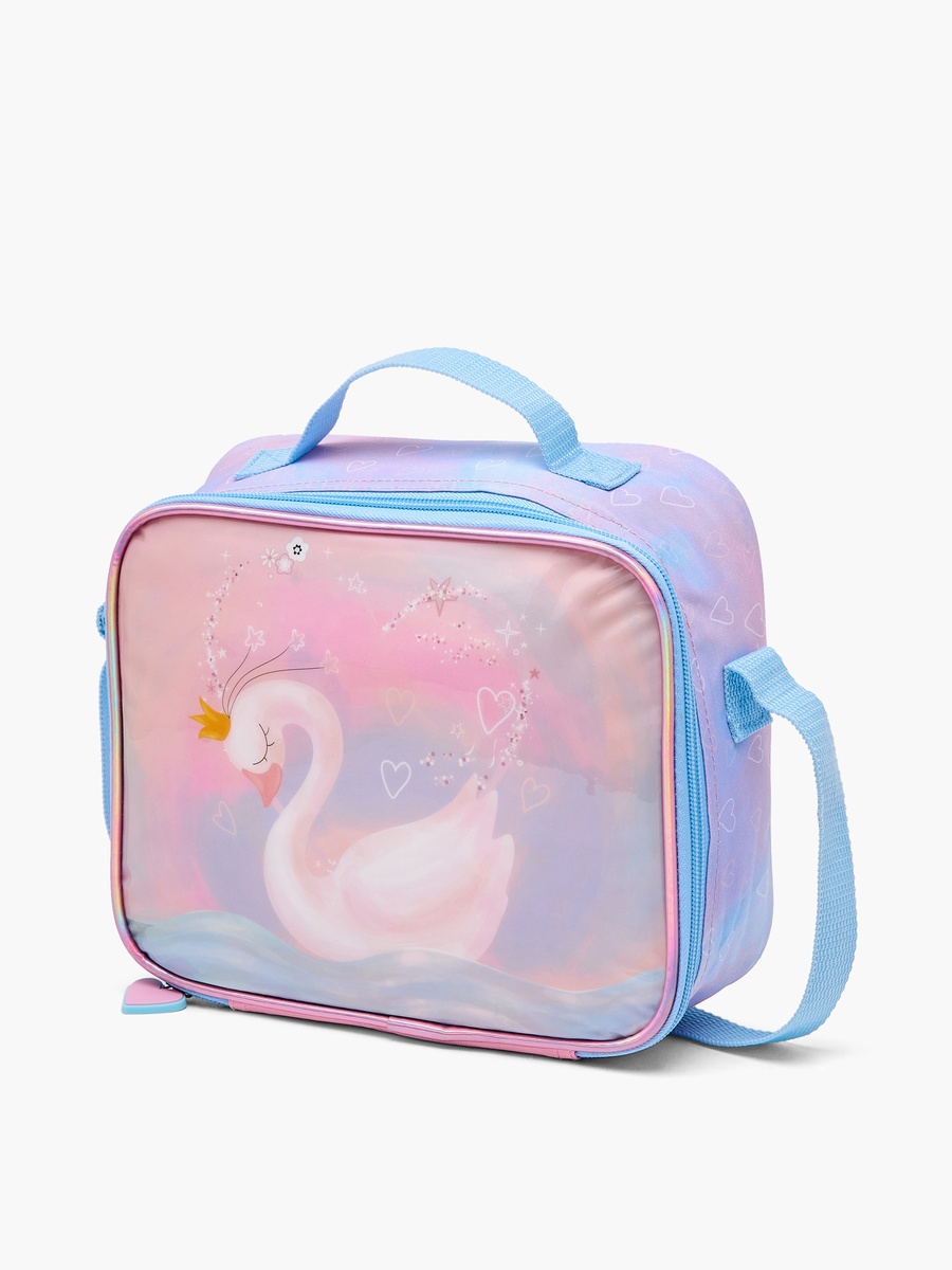 Swan Print 5-Piece School Trolley Bag Set with Lunch Bag - 16 inches