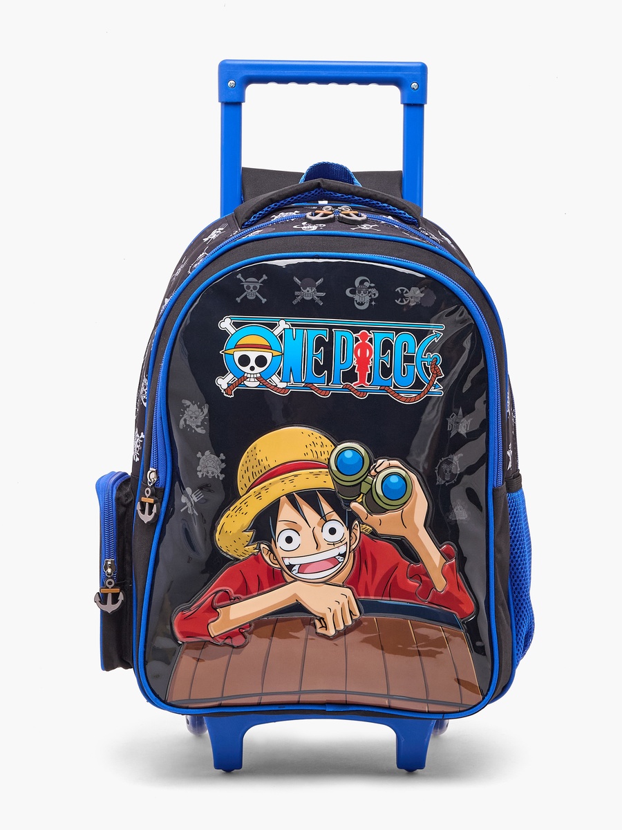 Animation One Piece 5-Piece School Trolley Bag Set with Bottle - 16 inch