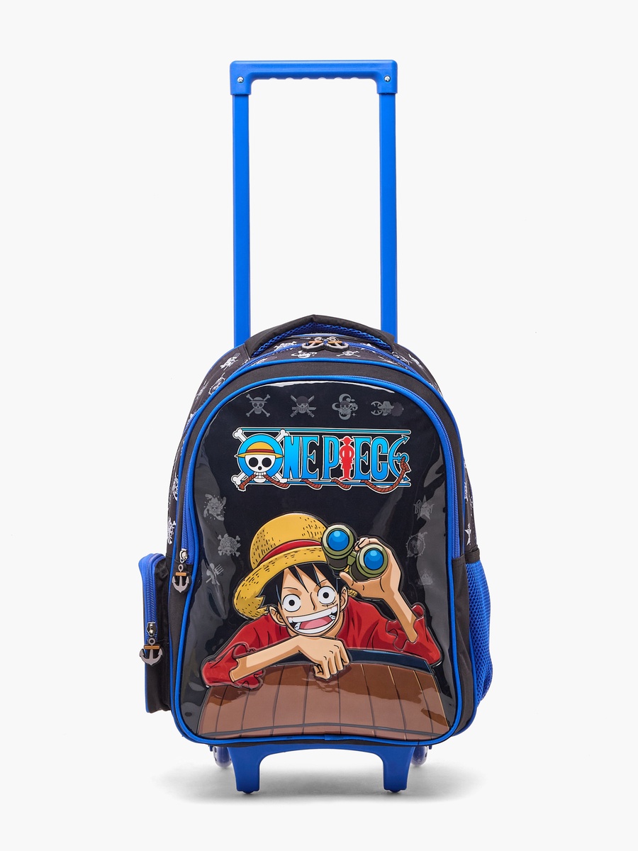 Animation One Piece 5-Piece School Trolley Bag Set with Bottle - 16 inch