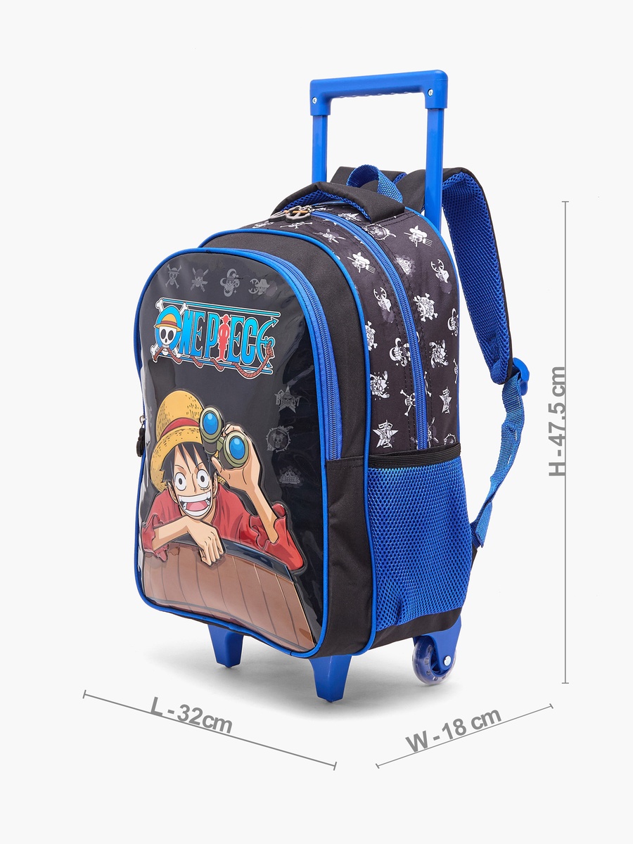 Animation One Piece 5-Piece School Trolley Bag Set with Bottle - 16 inch