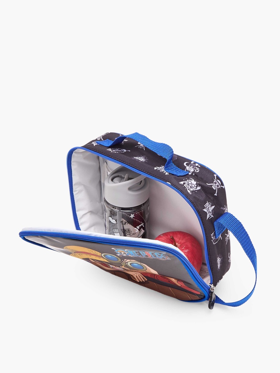 Animation Printed 5-Piece School Backpack Set with Bottle - 16 inches