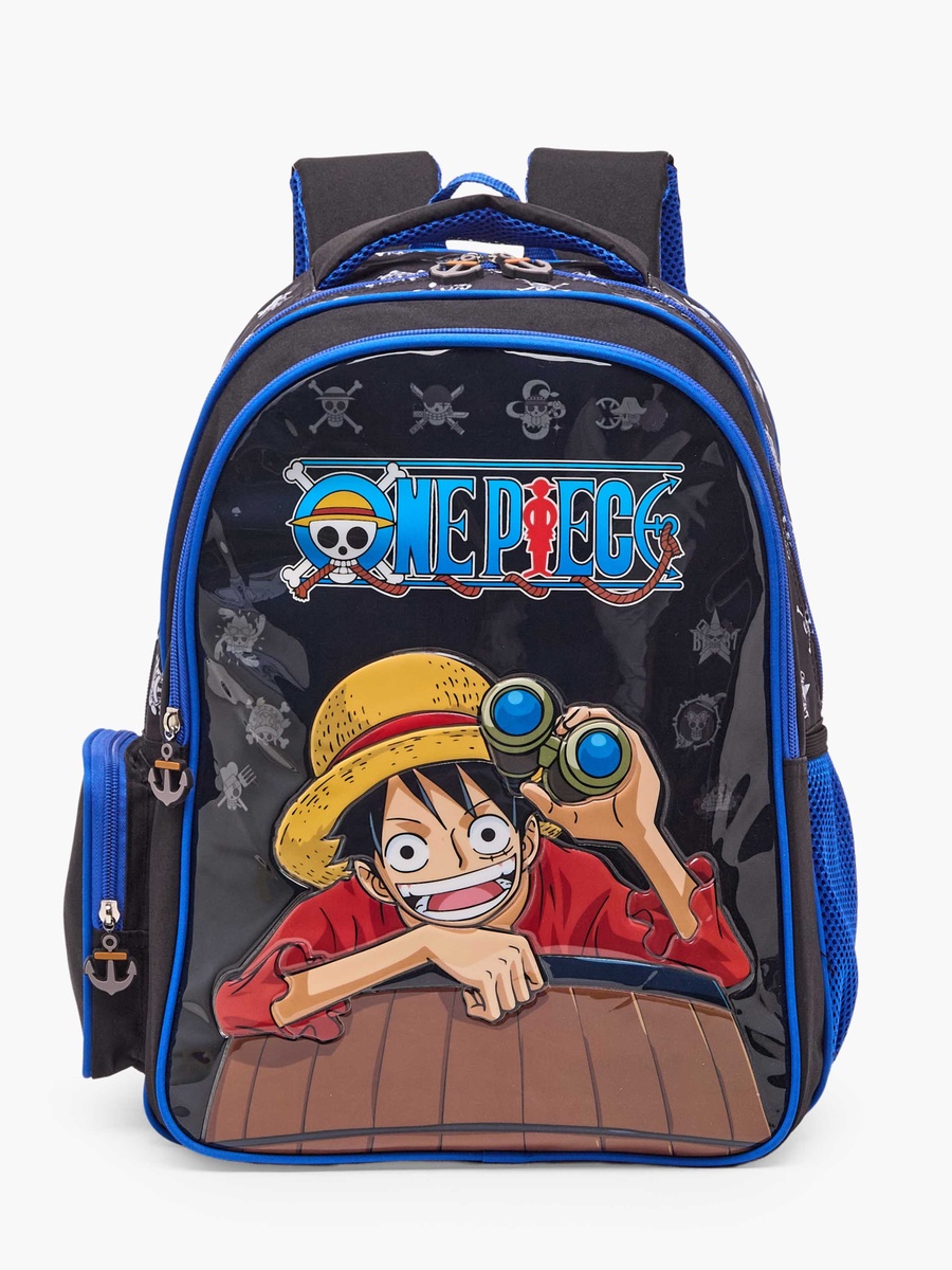Animation Printed 5-Piece School Backpack Set with Bottle - 16 inches