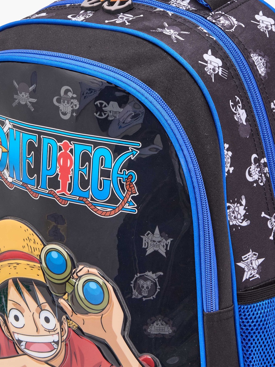 Animation Printed 5-Piece School Backpack Set with Bottle - 16 inches