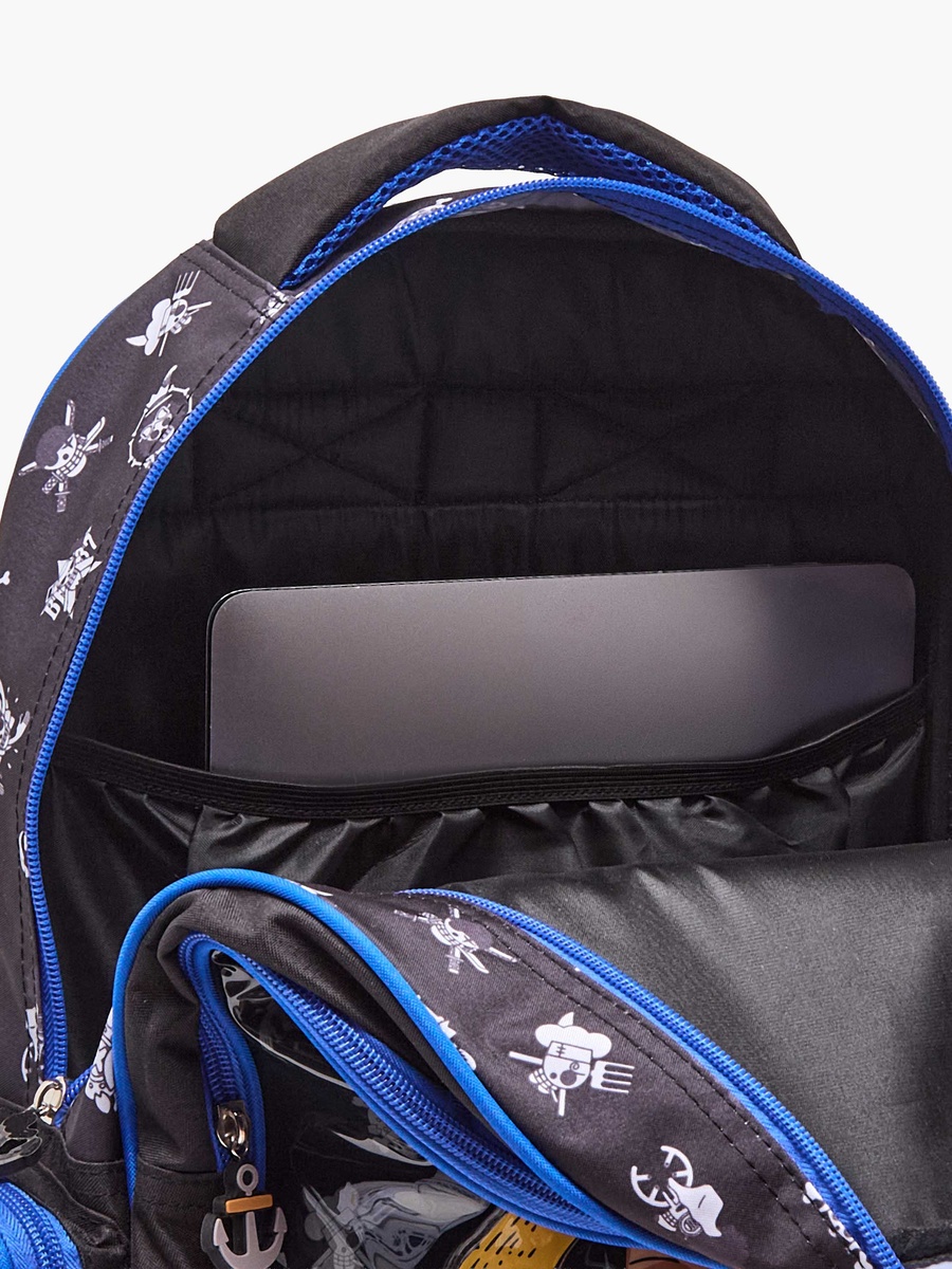 Animation Printed 5-Piece School Backpack Set with Bottle - 16 inches