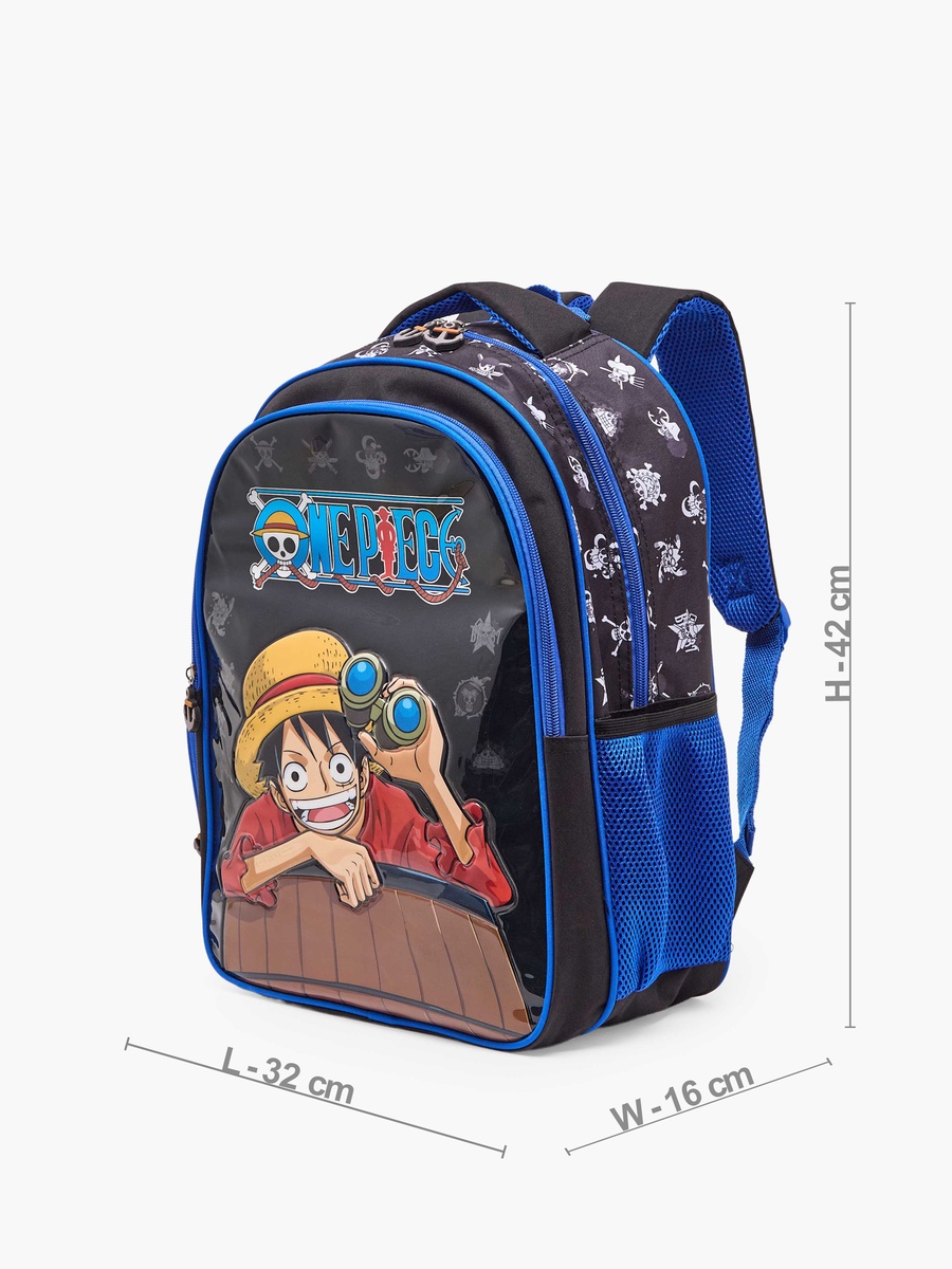 Animation Printed 5-Piece School Backpack Set with Bottle - 16 inches