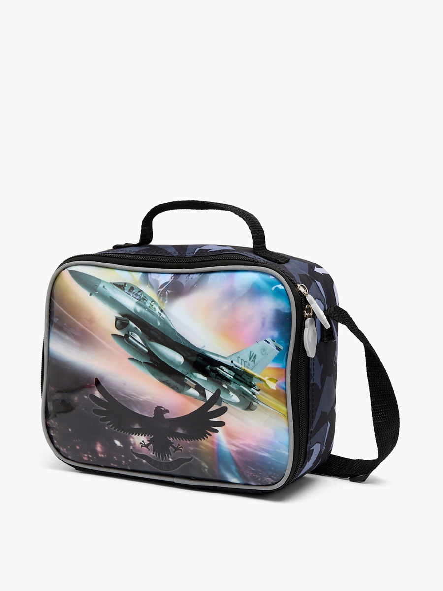 Printed 5-Piece School Bag Set with Lunch Box and Bottle - 16 inches