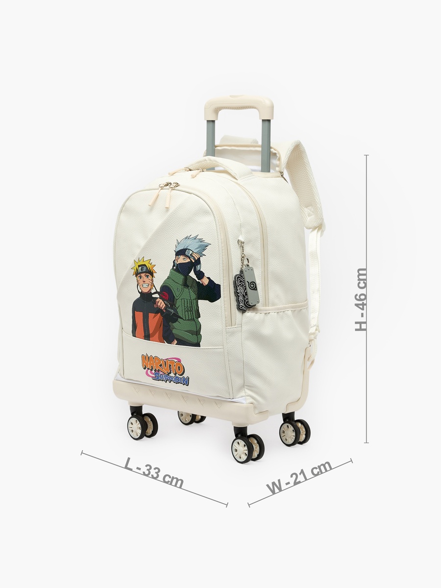 Naruto Shippuden Print Trolley Bag Retractable Handle - 18 inches