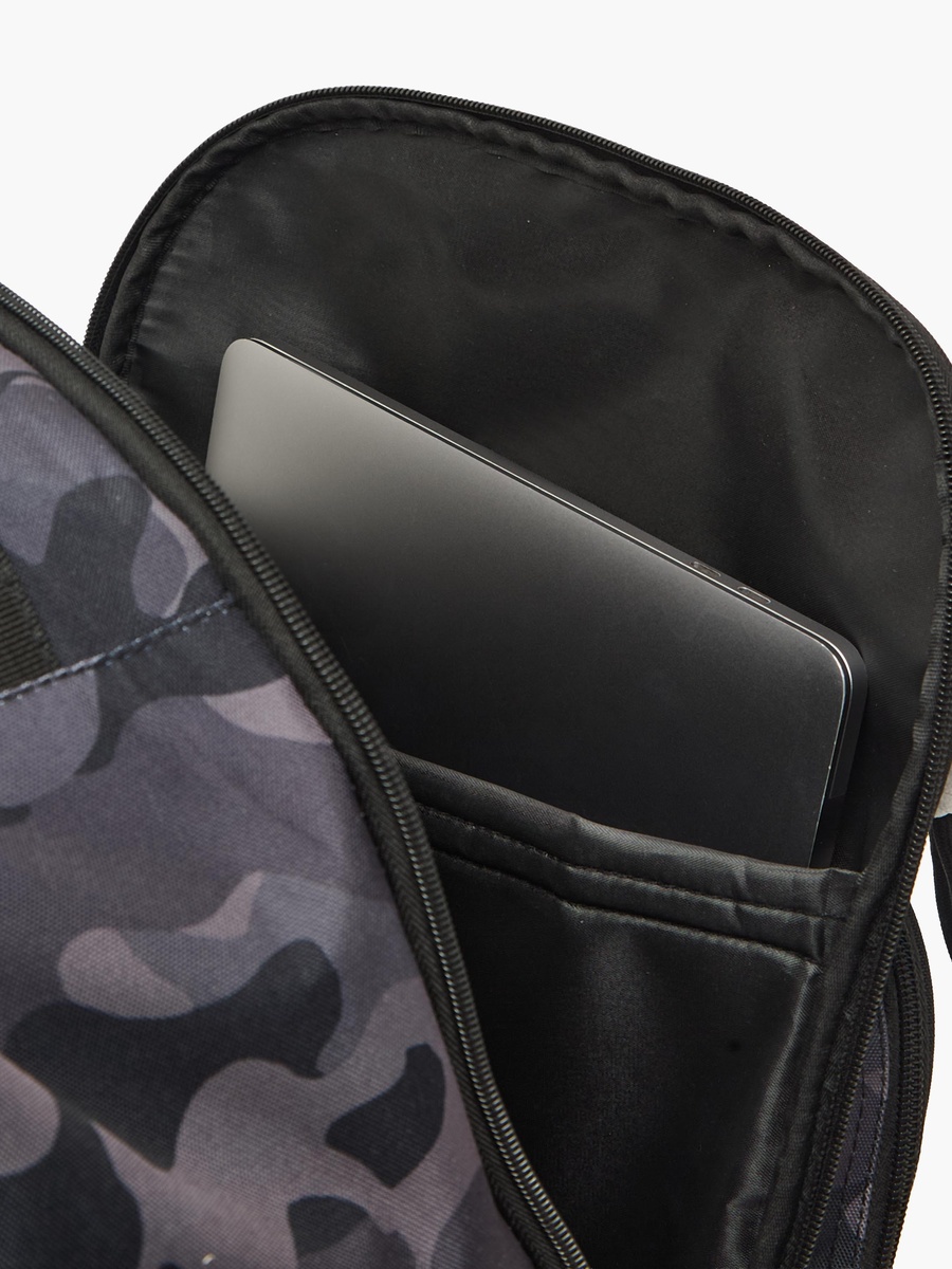 Camouflage Print Trolley Bag with Durable Wheels - 18 inches