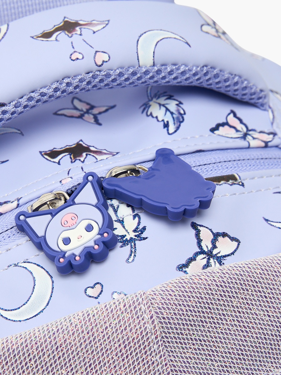 Kuromi Print Backpack with Padded Straps - 16 inches