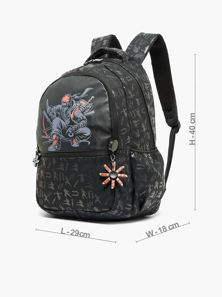 Ninja Print Backpack with Padded Straps - 16 inches